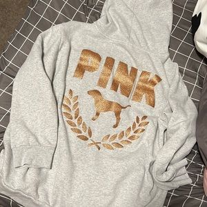 PINK glitter hoodie